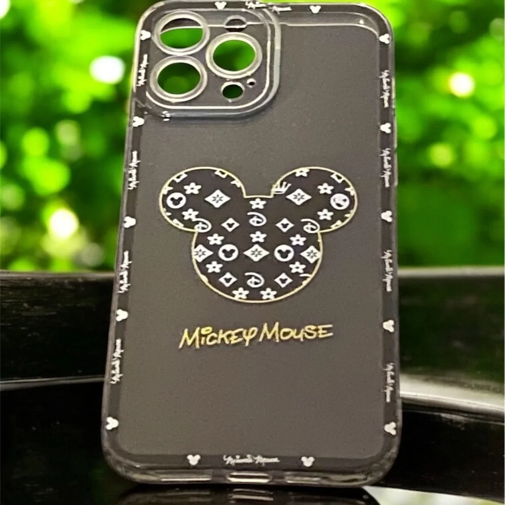 Clear and Black Mickey iPhone Case
